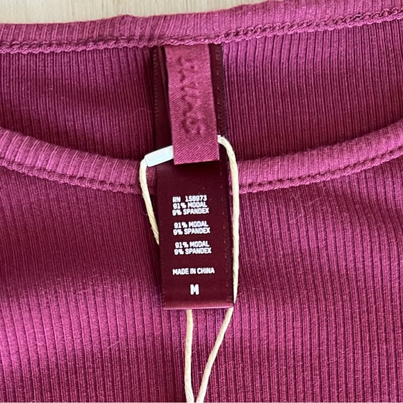 Skims Soft Lounge Crop Long Sleeve & Ruched Long Skirt Set Color Wine - Picture 12 of 15